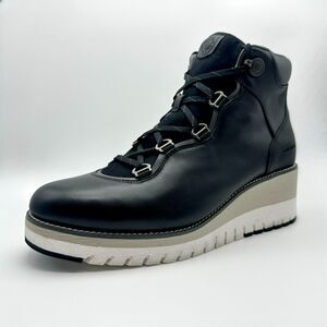 Cole Haan ZEROGRAND City Wedge Ankle Boots Waterproof Leather Black 11B